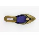 women's slippers DIVA !  dark gold vintage leather